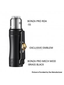 Authentic ThunderCloud Thunder Cloud Bonza Pro Mech Kit Black Mech Mod + SS RDA - 1 x 18650 / 20700 / 21700