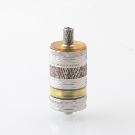 Rekavape Monarchy OST-R Moyard Style MTL RTA Atomizer - Silver, 316SS + PEI + PCTG, 4.5ml, Air Pin 1.0, 1.2, 1.5, 1.8mm, 22mm