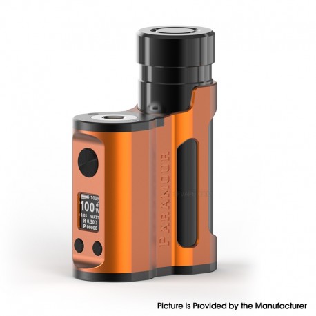 Authentic MECHVAPE Paramour V2 100W VW SBS Box Mod - Black Orange, VW 5~100W, 1 x 18650 / 21700