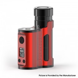 Authentic MECHVAPE Paramour V2 100W VW SBS Box Mod - Black Red, VW 5~100W, 1 x 18650 / 21700