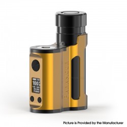 Authentic MECHVAPE Paramour V2 100W VW SBS Box Mod - Black Golden, VW 5~100W, 1 x 18650 / 21700