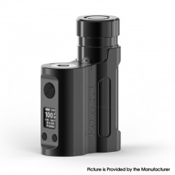 Authentic MECHVAPE Paramour V2 100W VW SBS Box Mod - Full Black, VW 5~100W, 1 x 18650 / 21700