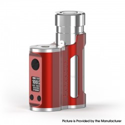 Authentic MECHVAPE Paramour V2 100W VW SBS Box Mod - Silver Red, VW 5~100W, 1 x 18650 / 21700