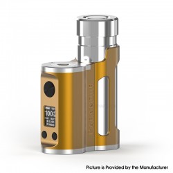 Authentic MECHVAPE Paramour V2 100W VW SBS Box Mod - Silver Golden, VW 5~100W, 1 x 18650 / 21700