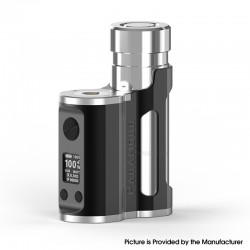 Authentic MECHVAPE Paramour V2 100W VW SBS Box Mod - Silver Black, VW 5~100W, 1 x 18650 / 21700