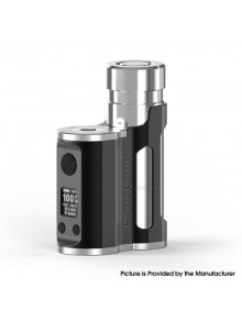 Authentic MECHVAPE Paramour V2 100W VW SBS Box Mod - Silver Black, VW 5~100W, 1 x 18650 / 21700