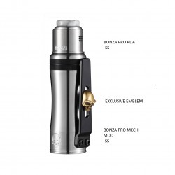 Authentic ThunderCloud Thunder Cloud Bonza Pro Mech Kit SS Mech Mod + SS RDA - 1 x 18650 / 20700 / 21700