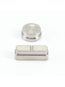 SXK Replacement Fire Button + VW Button Set for SXK PRC CUDA 60 Style Box Mod - Titanium (2 PCS)