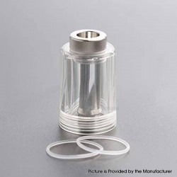 YFTK Diamond Tank Tube for e-Vapor Flash Style V4.5 / V4.5S+ RTA - Translucent, 5.0ml