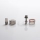 Replacement 510 Drip Tip + Top Cap + Chimney + Tank Kit for Flash e-Vapor V4.5 / V4.5S+ RTA - Black, PC
