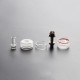 Replacement 510 Drip Tip + Top Cap + Chimney + Tank Kit for Flash e-Vapor V4.5 / V4.5S+ RTA - Transparent, PC