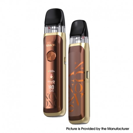 [Ships from Bonded Warehouse] Authentic SMOK Novo Axis Pod System Kit - Bronze Gold, 1350mAh, 2ml, 0.6ohm / 0.8ohm