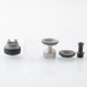 RekaVape Taifun GTR Style MTL RTA Rebuildable Tank Atomizer - Black, 316 Stainless Steel + PC, 4.0ml, 23mm Diameter