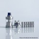 Rekavape NFGTA Style RTA Atomizer - Silver, 3ml, Air Pin 1.0, 1.2, 2.0, 2.5, 3.0, 4.0, 4.5mm, 22mm Diameter