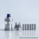 Rekavape NFGTA Style RTA Atomizer - Silver, 3ml, Air Pin 1.0, 1.2, 2.0, 2.5, 3.0, 4.0, 4.5mm, 22mm Diameter
