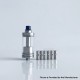 Rekavape NFGTA Style RTA Atomizer - Silver, 5ml, Air Pin 1.0, 1.2, 2.0, 2.5, 3.0, 4.0, 4.5mm, 22mm Diameter
