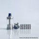 Rekavape NFGTA Style RTA Atomizer - Silver, 5ml, Air Pin 1.0, 1.2, 2.0, 2.5, 3.0, 4.0, 4.5mm, 22mm Diameter