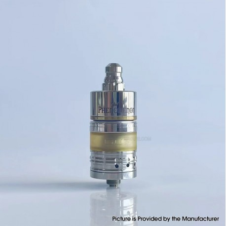 RekaVape Menelaus Polish Style RTA Rebuildable Atomizer - Silver, 316SS + PEI, 4.0ml, 22mm Diameter