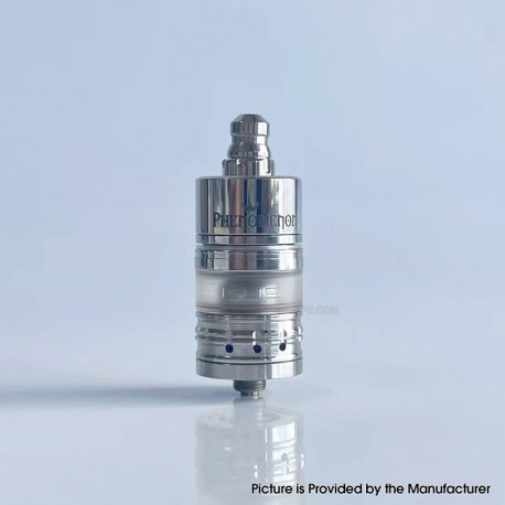 RekaVape Menelaus Polish Style RTA Rebuildable Atomizer - Silver, 316SS + PSU, 4.0ml, 22mm Diameter