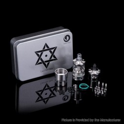 Authentic Long Lucifer RTA Rebuildable Tank Atomizer - Silver, 2.0ml / 4.0ml, 2mm Diameter