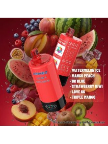 [Ships from EU-1 Warehouse] Airmez Fox 300k 12 in 1 Disposable Kit - Watermelon Ice + Mango Peach + Dr Blue + Strawberry Kiwi