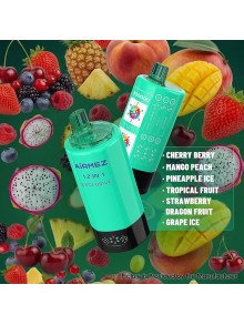 [Ships from EU-1 Warehouse] Airmez Fox 300k 12 in 1 Disposable Kit - Cherry Berry + Mango Peach + Pineapple Ice + Tropical Fruit