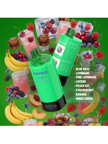 [Ships from EU-1 Warehouse] Airmez Fox 300k 12 in 1 Disposable Kit - Blue Razz Lemonade + Pink Lemonade + Love66 + Peach Ice