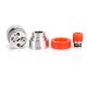Authentic SXK Corolla RTA Rebuildable Tank Atomizer - Silver + Red, 2.5mL, 316 Stainless Steel, 22mm Diameter