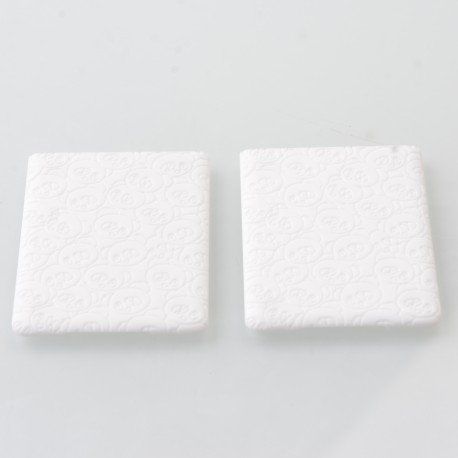 RekaVape Replacement Cover Panel Plate for LVE Orion 2 II / LVE Orion 2 II Pro Pod System - White, Panda Pattern, POM (2 PCS)