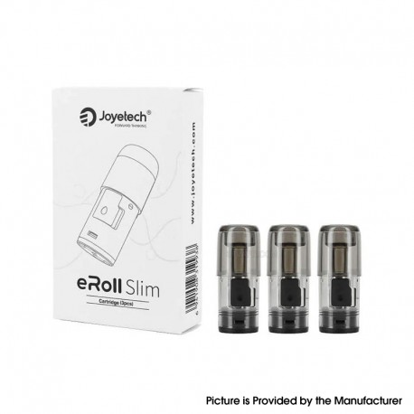 [Ships from Bonded Warehouse] Authentic Joyetech eRoll Slim / eGo Slim Pod Cartridge Without Drip Tip - 2ml, 0.8ohm (3 PCS)