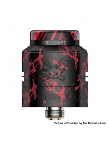[Ships from Bonded Warehouse] Authentic Hellvape Dead Rabbit 4 RDA Atomizer - Black Red, BF Pin, 24mm Diameter