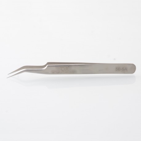 Authentic VETUS 5B-SA Type SS Curved Long Fine Tip High Precision Stainless Tweezers