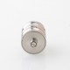 YFTK V6 MTL RTA Rebuildable Tank Atomizer - Silver, 316 Stainless Steel, 2.0ml, 23mm Diameter