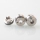 YFTK V6 MTL RTA Rebuildable Tank Atomizer - Silver, 316 Stainless Steel, 2.0ml, 23mm Diameter