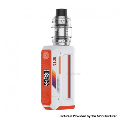 [Ships from Bonded Warehouse] Authentic Vaporesso Armour OCTA 220W Box Mod Kit with iTank T - Aero White, 5~220W, 2 x 18650, 6ml
