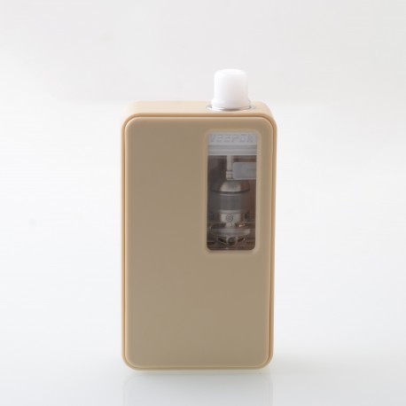 Authentic Veepon Kuka Pro AIO 60W Boro Box Mod Kit - Cream, VW 1~60W, 1 x 18650, 0.3 / 0.6ohm, 5ml, KUKA Boro RBA, VP60 Chip