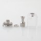 YFTK VIP Style RBA Bridge Tank for BB / Billet / Boro Devices - Silver, 316SS + PCTG, 4.5ml
