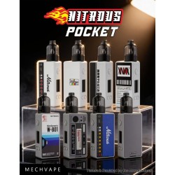 Authentic MECHVAPE X Nitrous Pocket 80W Box Mod Starter Kit - VHS Dynamics Black, VW 5~80W, 1 x 18650