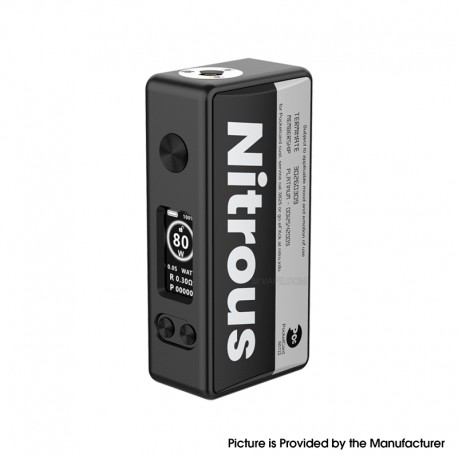 Authentic MECHVAPE X Nitrous Pocket 80W Box Mod - Nitro Access Black, VW 5~80W, 1 x 18650