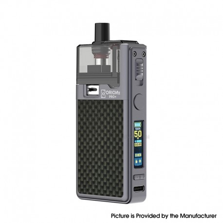 [Ships from Bonded Warehouse] Authentic LVE Orion II Pro Plus 50W Pod Mod Kit - Gray Textured Carbon, Standard Pod Cartridge Kit