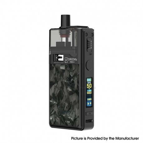 [Ships from Bonded Warehouse] Authentic LVE Orion II Pro Plus 50W Pod Mod Kit - Black Forged Carbon, Standard Pod Cartridge Kit