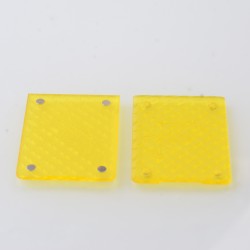 RekaVape Replacement Cover Panel Plate for LVE Orion 2 II / Orion 2 II Pro Pod - Yellow, Monarchy Pattern, Acrylic (2 PCS)