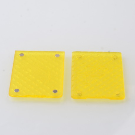 RekaVape Replacement Cover Panel Plate for LVE Orion 2 II / Orion 2 II Pro Pod - Yellow, Monarchy Pattern, Acrylic (2 PCS)