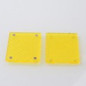 RekaVape Replacement Cover Panel Plate for LVE Orion 2 II / Orion 2 II Pro Pod - Yellow, Monarchy Pattern, Acrylic (2 PCS)