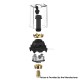 Authentic Thunder Cloud iDot RBA Tank Kit for dotAIO platform - Matte Black, 3.8ml, 6 x Pins 3.7 / 3.0 / 2.6 / 2.0 / 1.5 / 1.0mm