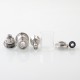 Rekavape NFGTA Style RTA Atomizer - Silver, 3ml, Air Pin 1.0, 1.2, 2.0, 2.5, 3.0, 4.0, 4.5mm, 22mm Diameter