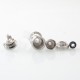 Rekavape NFGTA Style RTA Atomizer - Silver, 5ml, Air Pin 1.0, 1.2, 2.0, 2.5, 3.0, 4.0, 4.5mm, 22mm Diameter