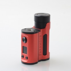 Authentic MECHVAPE Paramour V2 100W VW SBS Box Mod - Black Red, VW 5~100W, 1 x 18650 / 21700