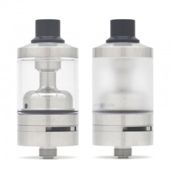 NarVa Style RTA Rebuildable Tank Atomizer - Silver, 316SS + PCTG, 22mm Diameter