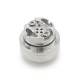 NarVa Style RTA Rebuildable Tank Atomizer - Silver, 316SS + PCTG, 22mm Diameter